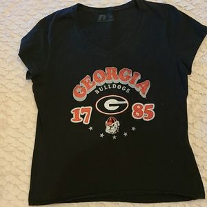 Georgia Bulldogs ladies v-neck tshirt